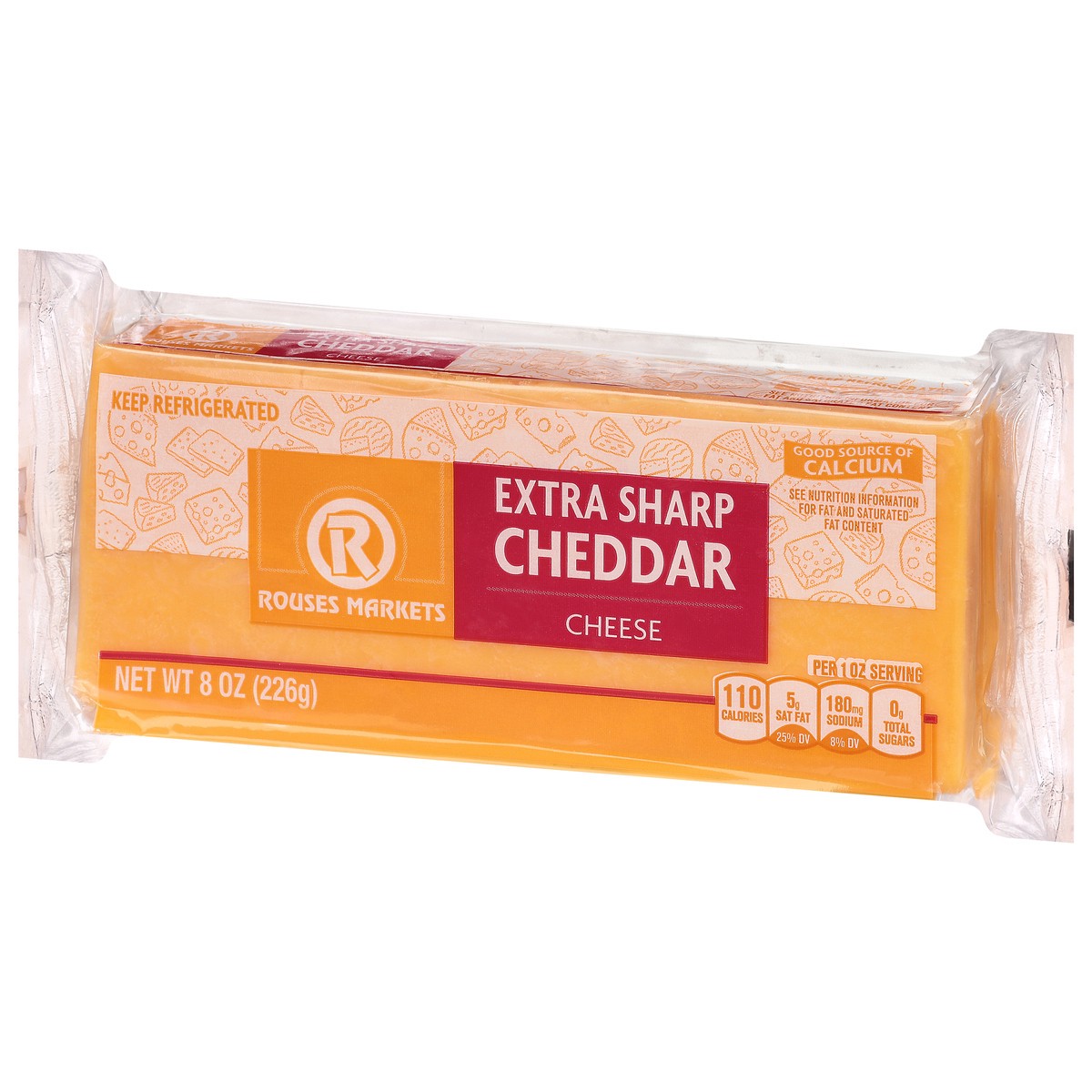 slide 2 of 9, Rouses Markets Extra Sharp Cheddar Cheese 8 oz, 8 oz