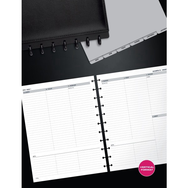 slide 2 of 3, TUL 2026 TUL® Discbound Weekly Planner Refill Pages, Letter Size, January To December, TULLTFLRUTIMRY26, 1 ct