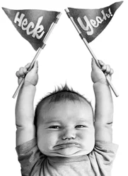 Avanti Card Graduation Baby Heck Yeah - Grad Version