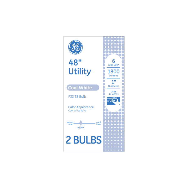 slide 1 of 1, GE Utility 32 Watt T, 2 ct