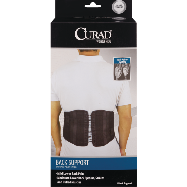 slide 1 of 1, CURAD Support Back Pulley System Lg Xl, 1 ct