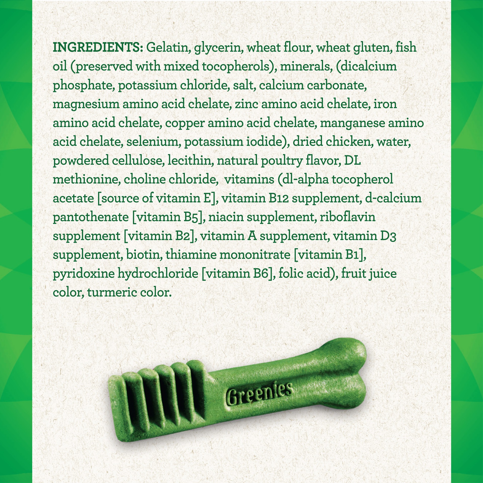 slide 2 of 4, GREENIES Puppy 6+ Months Petite Natural Dog Dental Care Chews Oral Health Dog Treats Pack (20 Treats, 12 oz