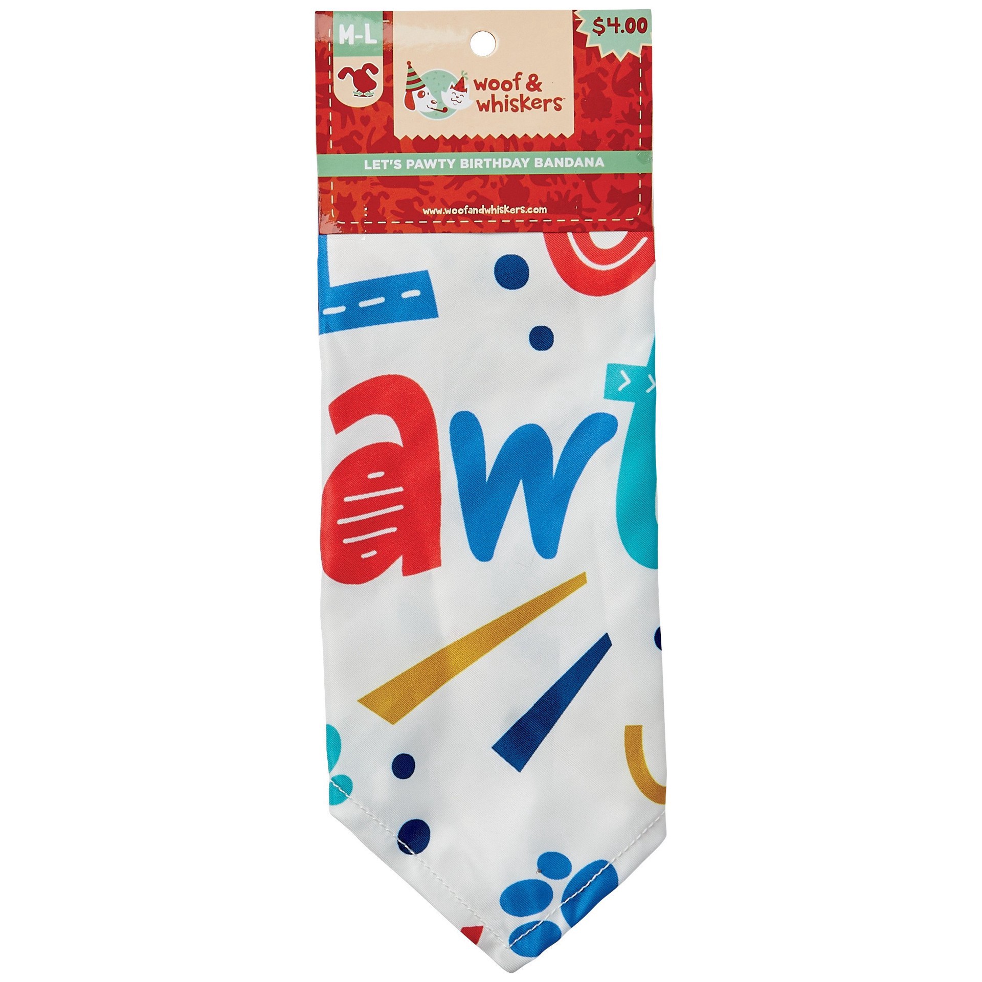 slide 1 of 1, Woof and Whiskers Birthday Pet Bandana, 1 ct