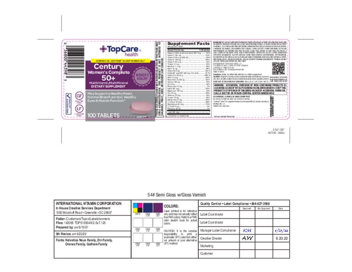 slide 10 of 14, TopCare Health Century Women's Complete 50+ Multivitamin/Multimineral 100 Tablets, 100 ct