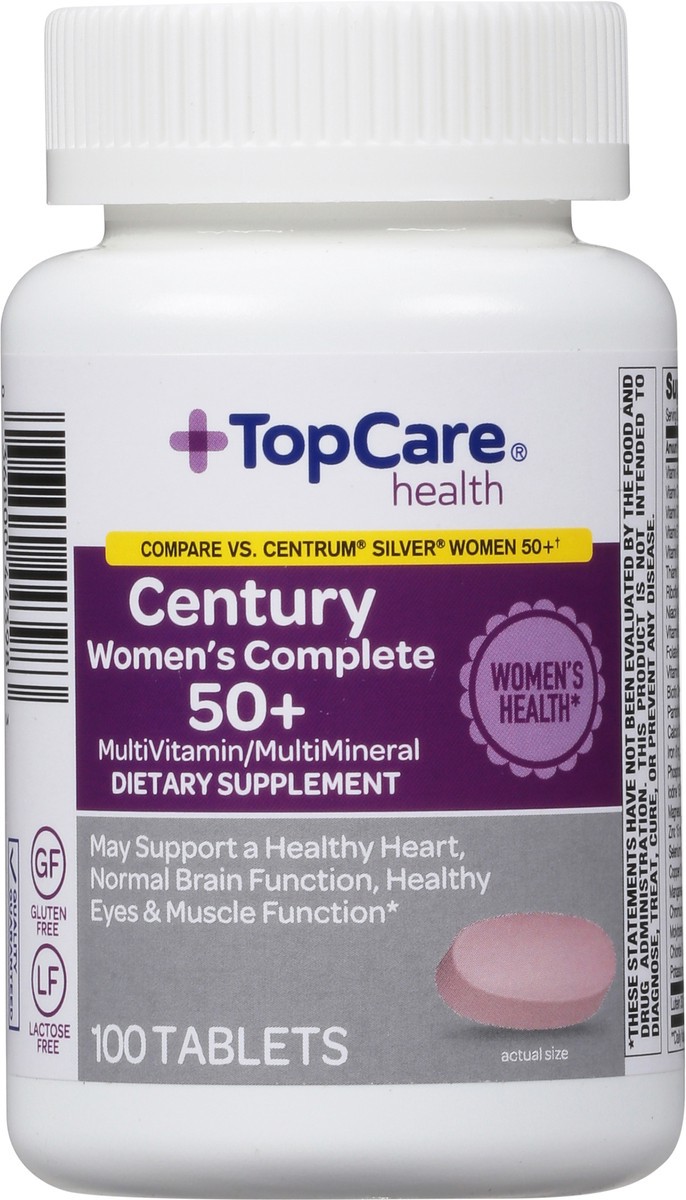 slide 11 of 14, TopCare Health Century Women's Complete 50+ Multivitamin/Multimineral 100 Tablets, 100 ct