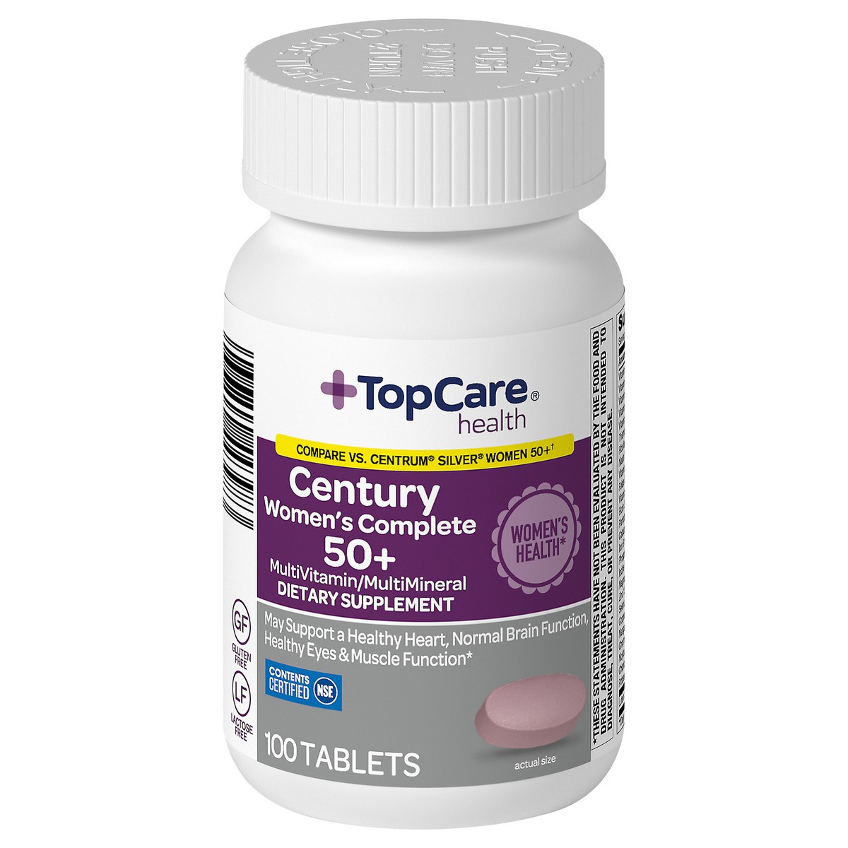 slide 1 of 14, TopCare Health Century Women's Complete 50+ Multivitamin/Multimineral 100 Tablets, 100 ct