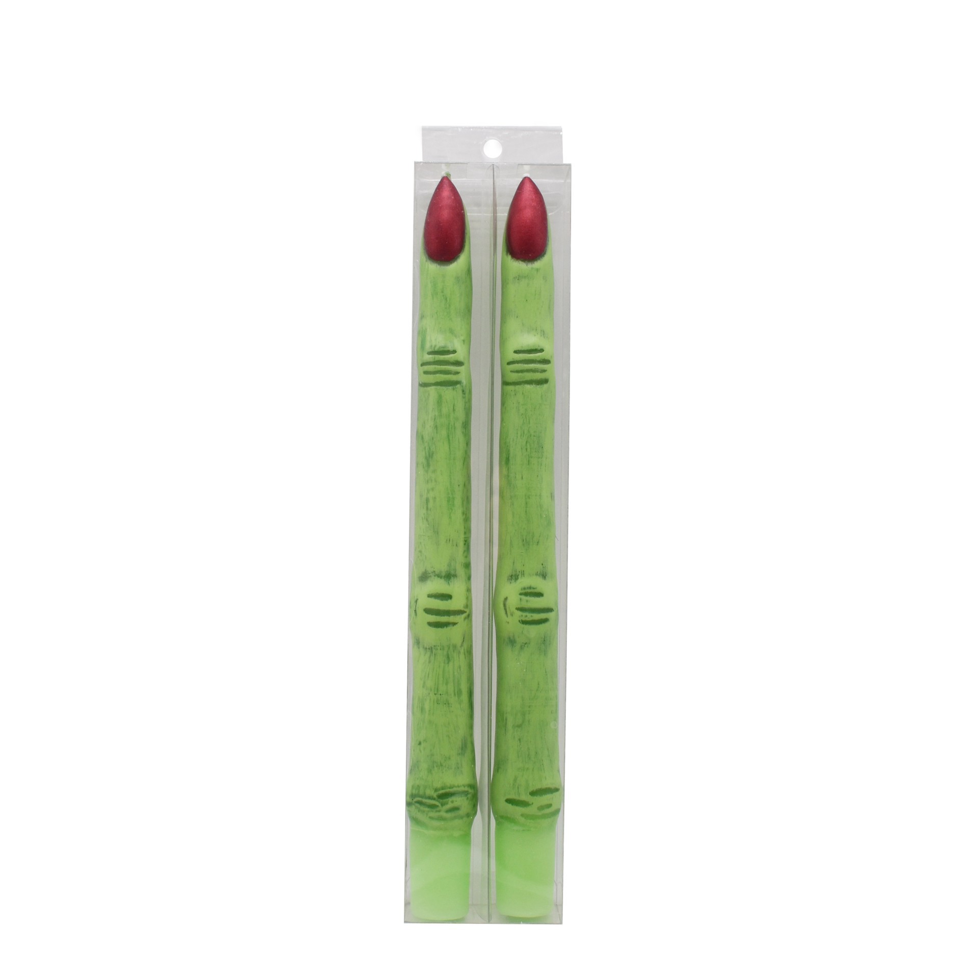 slide 2 of 3, 10" Green Witch Finger Candles, 2ct. By Ashland, 2 ct