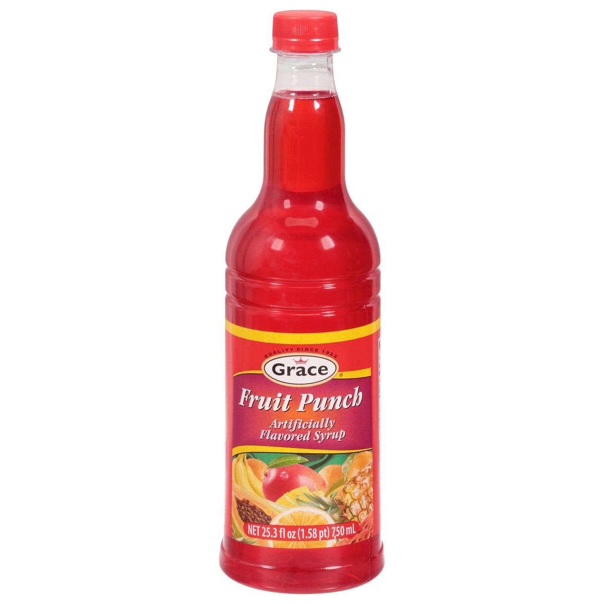 slide 1 of 1, Grace Fruit Punch Syrup 25.3 fl oz, 25 oz