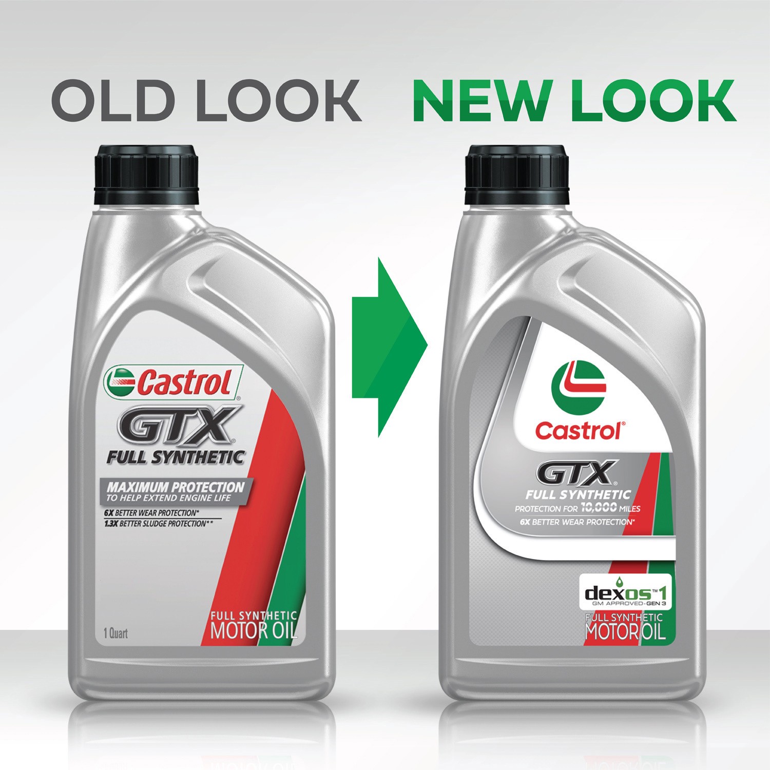 slide 6 of 10, Castrol Gtx Full Synthetic Motor Oil, 1 qt