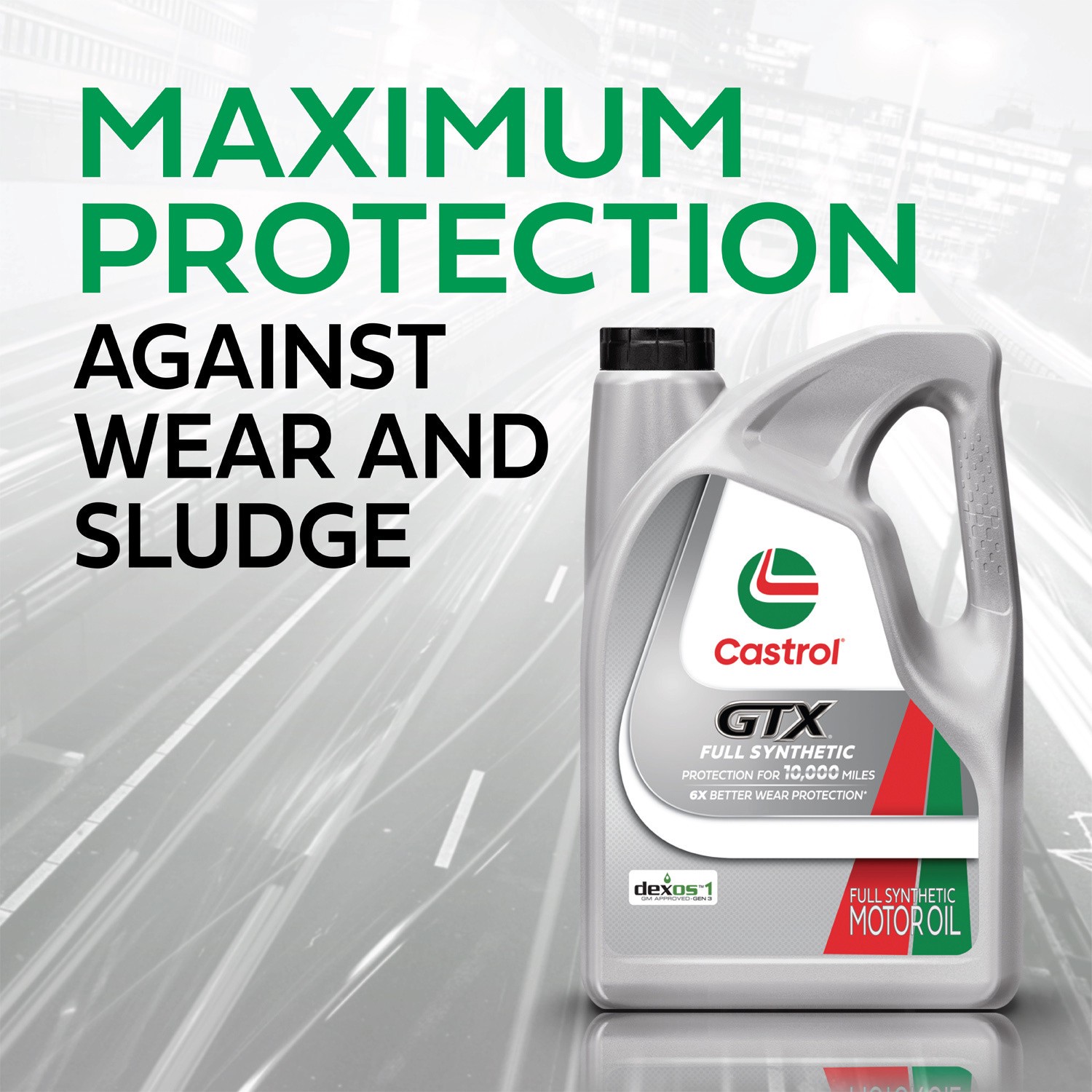 slide 5 of 10, Castrol Gtx Full Synthetic Motor Oil, 1 qt