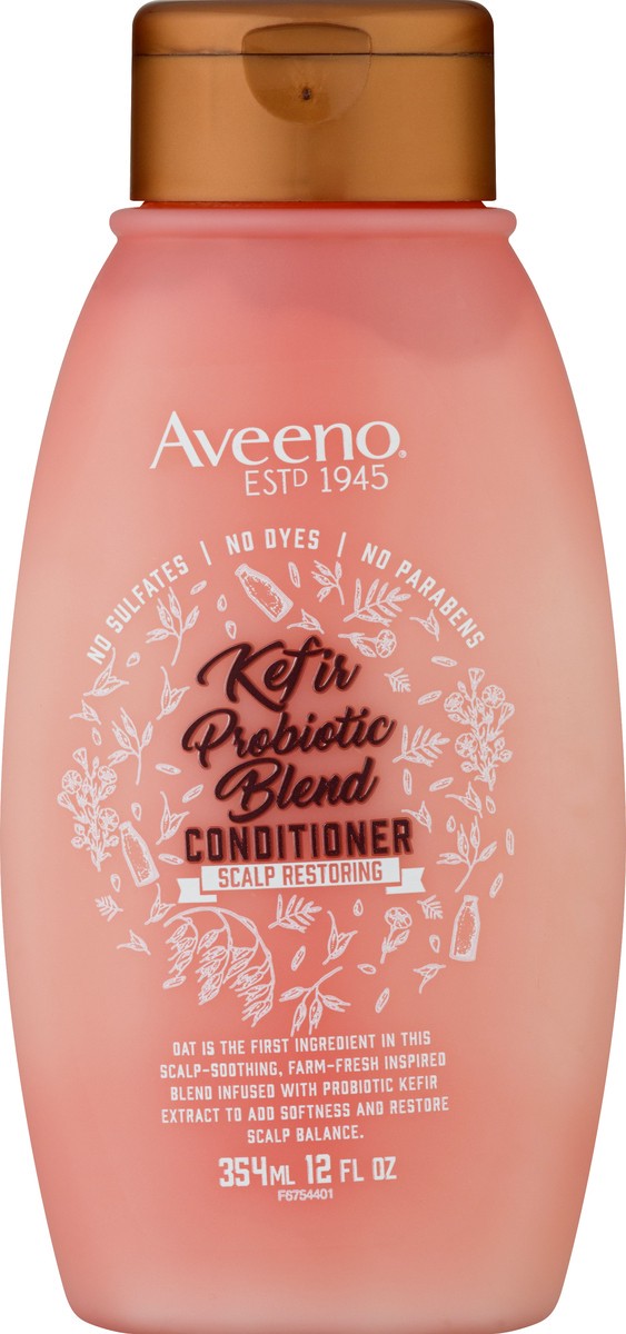 slide 6 of 9, Aveeno Kefir Probiotic Blend Scalp Restoring Conditioner 354 ml, 12 oz