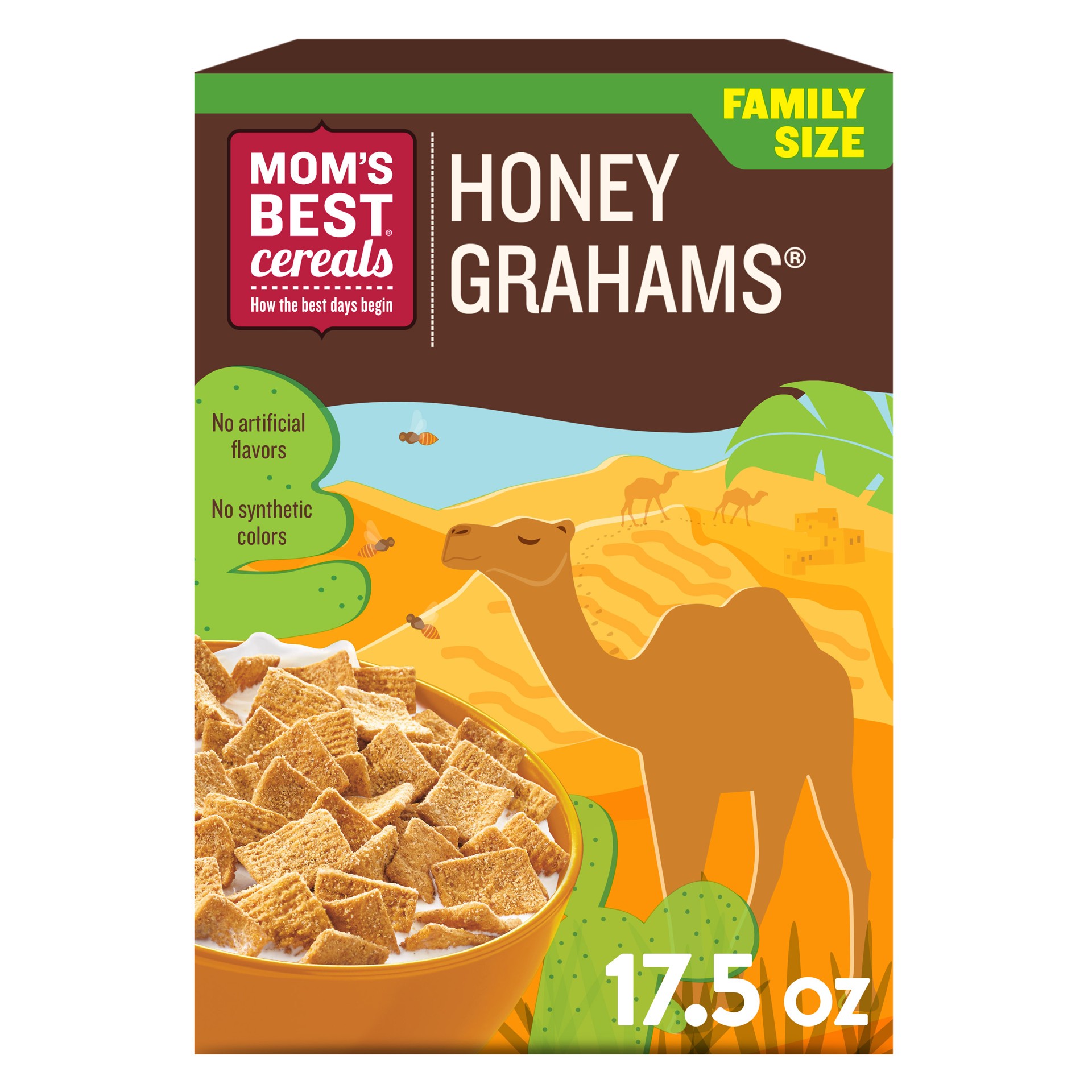 slide 1 of 5, MOM's Best Cereals Mom's Best Honey Grahams Breakfast Cereal, 17.5 OZ Box, 17.5 oz