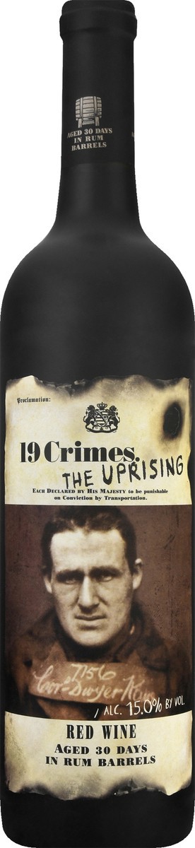 slide 6 of 9, 19 Crimes The Uprising Red Wine Blend 750ml, 750 ml