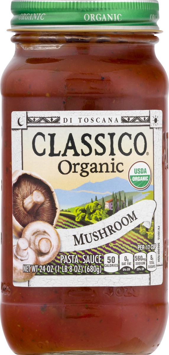 slide 1 of 11, Classico Organic Mushroom Pasta Sauce 24 oz, 24 oz