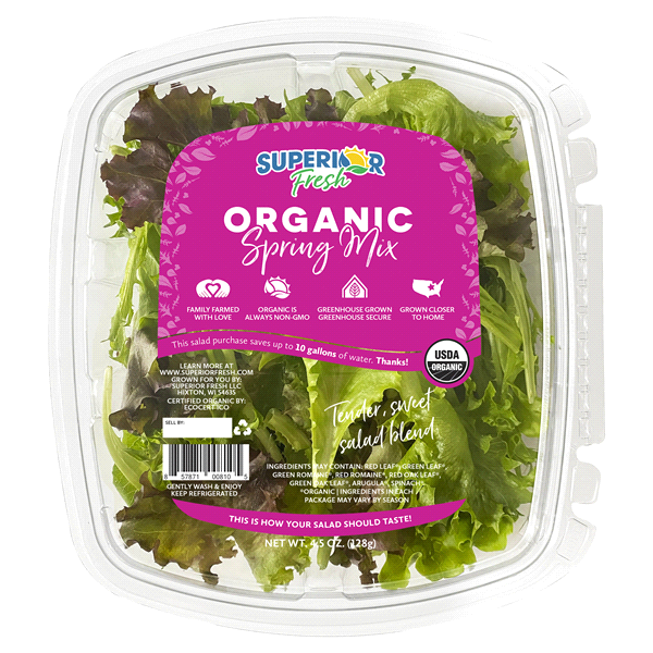 slide 1 of 1, Superior Fresh Organic Baby Spring Mix Salad, 1 ct