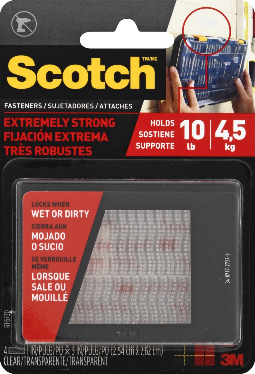 slide 8 of 10, Scotch Extreme Fasteners, Clear, 1 ct