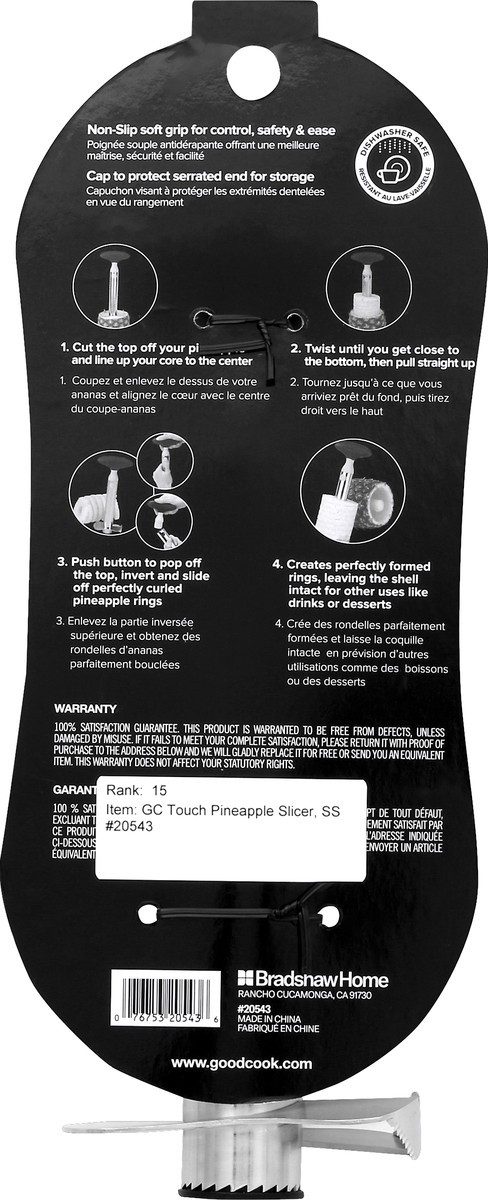 slide 7 of 8, Good Cook Pineapple Slicer 1 ea, 1 ct