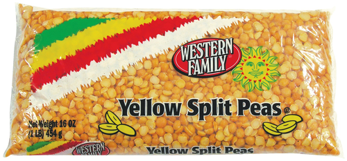 slide 1 of 1, Western Family Yellow Split Peas, 16 oz