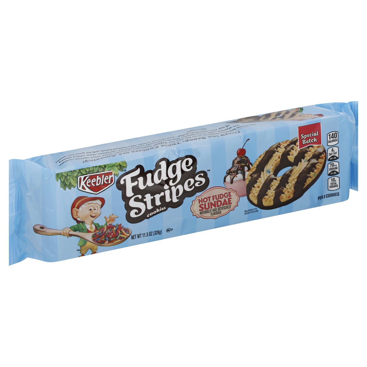 slide 10 of 12, Keebler Fudge Stripes Hot Fudge Sundae Cookies 11.5 oz, 11.5 oz