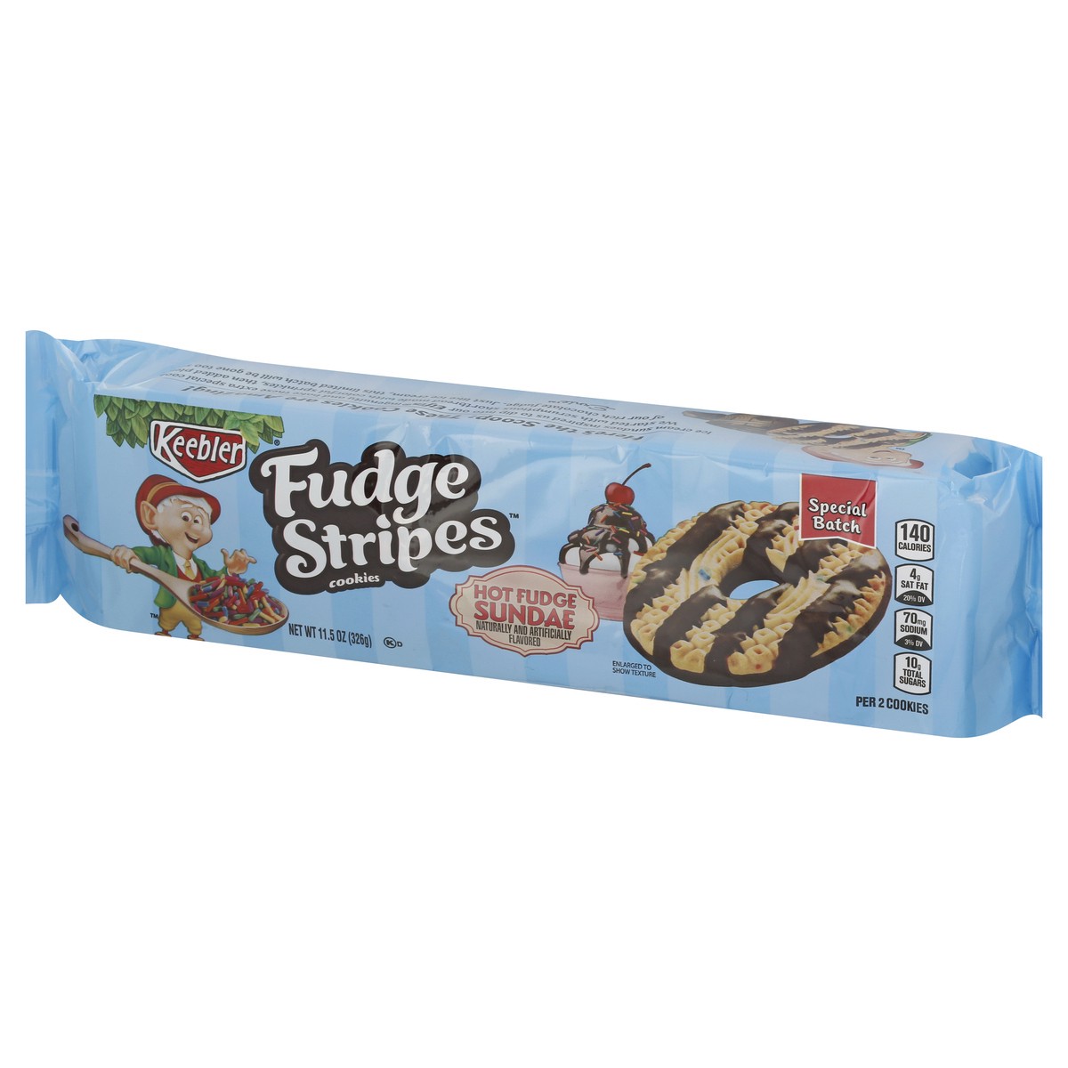 slide 11 of 12, Keebler Fudge Stripes Hot Fudge Sundae Cookies 11.5 oz, 11.5 oz