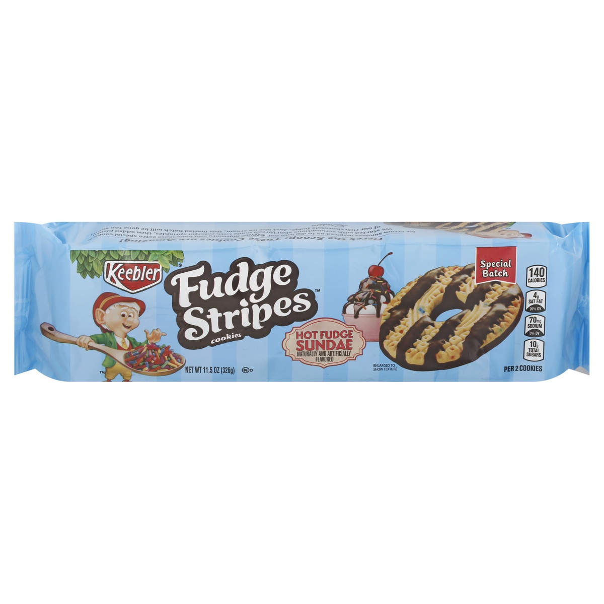 slide 1 of 1, Keebler Fudge Stripes Hot Fudge Sundae Cookies 11.5 oz, 11.5 oz