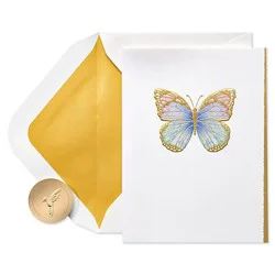 Papyrus Butterfly Spring Card - Each