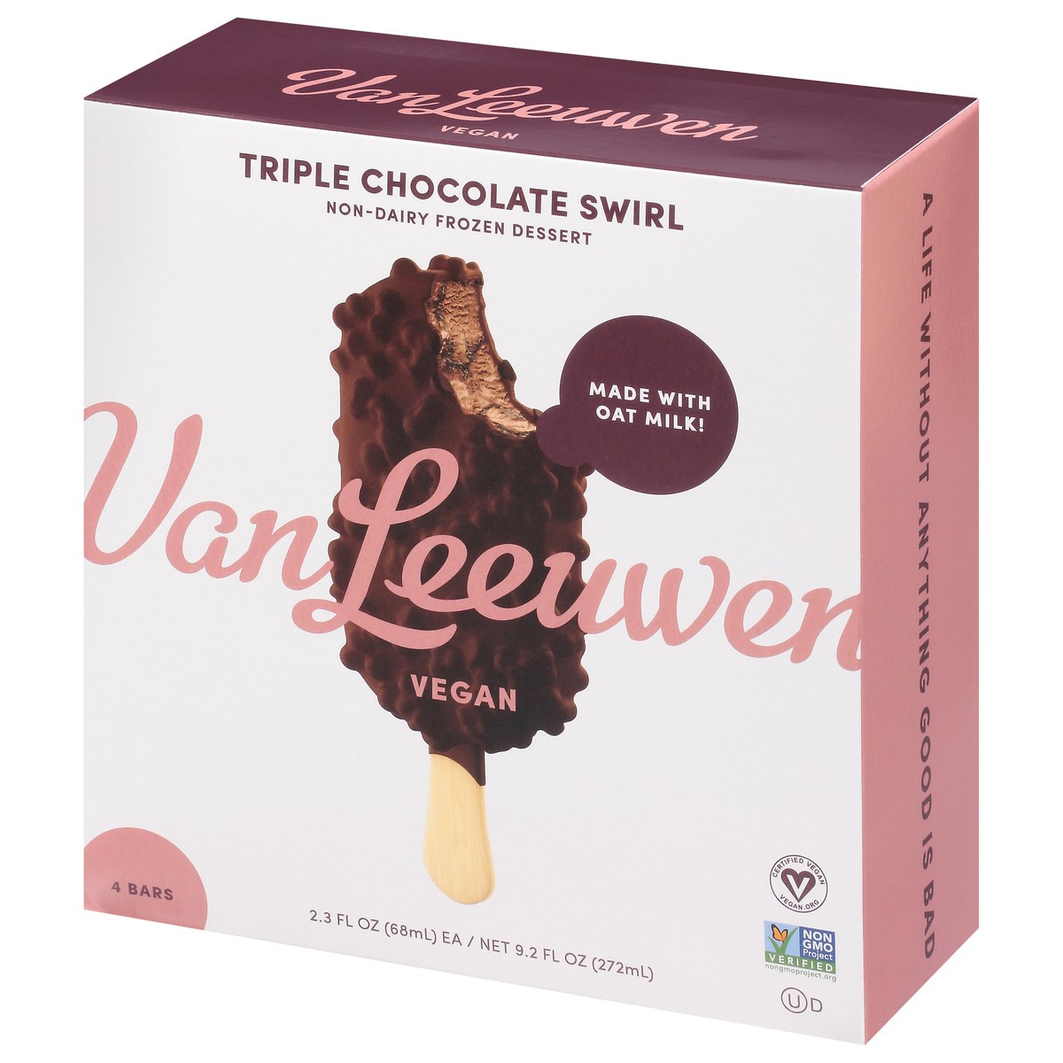 slide 7 of 9, Van Leeuwen Non-Dairy Triple Chocolate Swirl Frozen Dessert 3 - 3 fl oz Bars, 3 ct