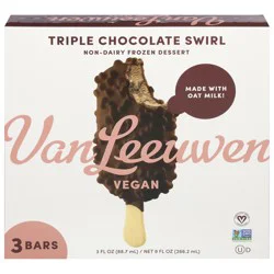 Van Leeuwen Non-Dairy Triple Chocolate Swirl Frozen Dessert 3 - 3 fl oz Bars