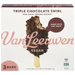 Van Leeuwen Non-Dairy Triple Chocolate Swirl Frozen Dessert 3 - 3 fl oz Bars