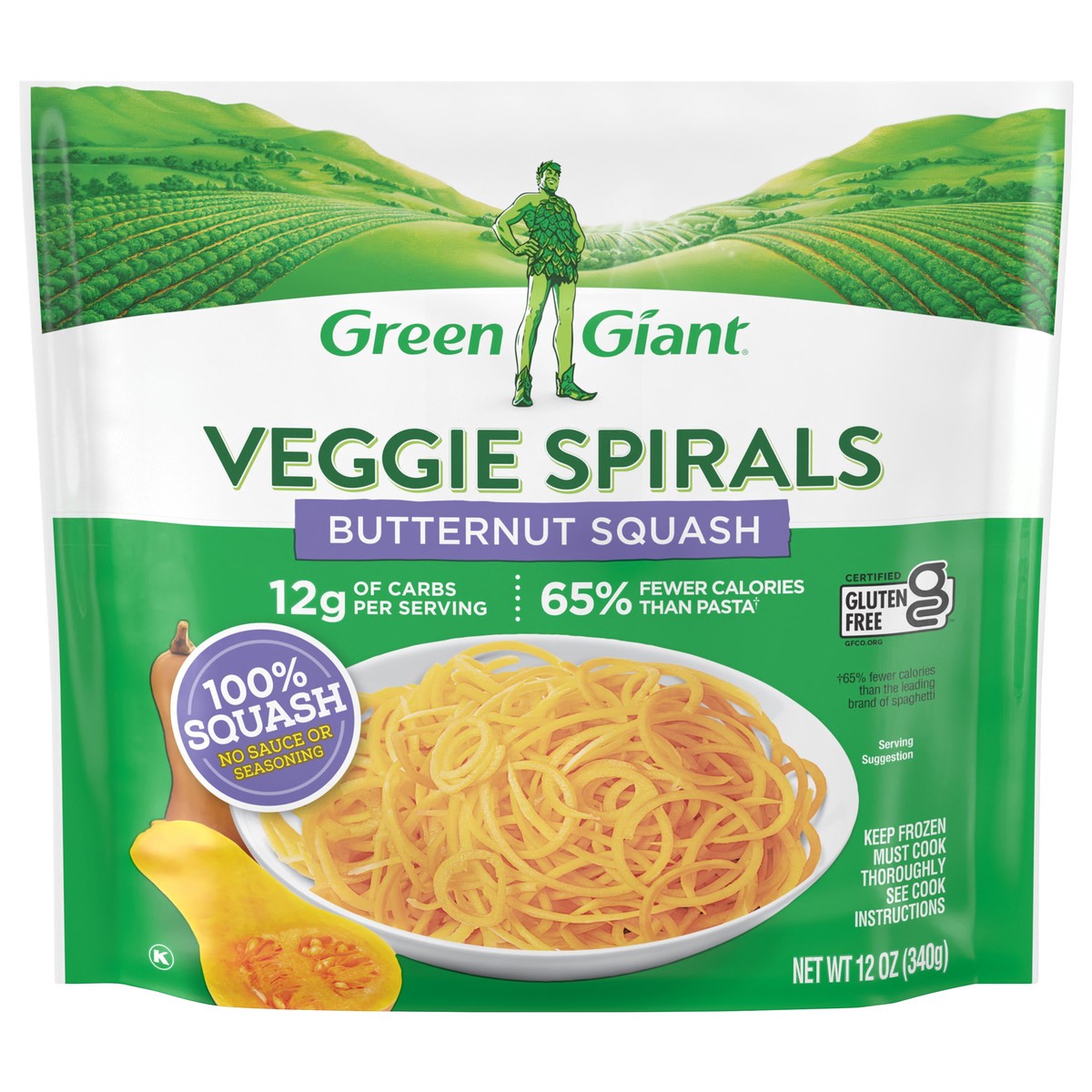 slide 1 of 9, Green Giant Veggie Spirals, Butternut Squash, 12 oz