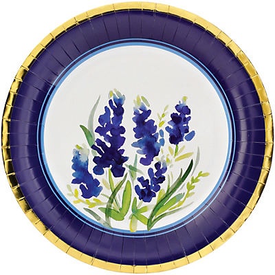 slide 1 of 1, Haven & Key Bluebonnet Collection Paper Plates, 10 in