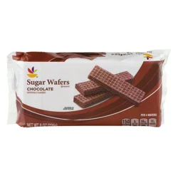Giant Chocolate Sugar Wafer Cookies