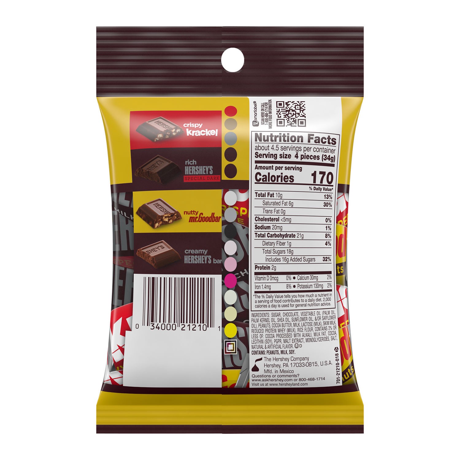 slide 2 of 2, Hershey's Miniatures Assorted Chocolate Candy Bag, 5.3 oz, 5.3 oz