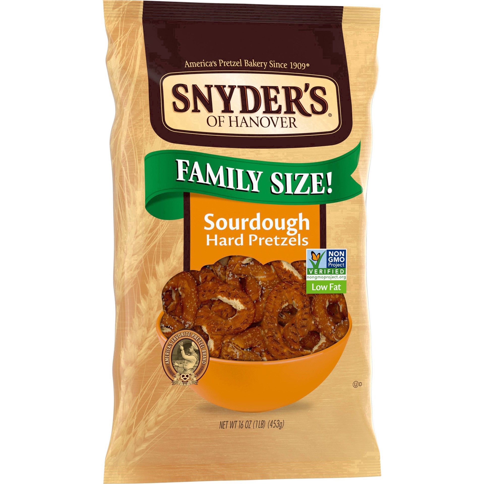 slide 13 of 80, Snyder's of Hanover Pretzels, Sourdough Hard Pretzels, Family Size 16 Oz Bag, 16 oz