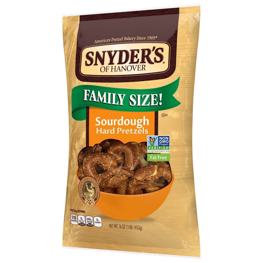 slide 72 of 80, Snyder's of Hanover Pretzels, Sourdough Hard Pretzels, Family Size 16 Oz Bag, 16 oz