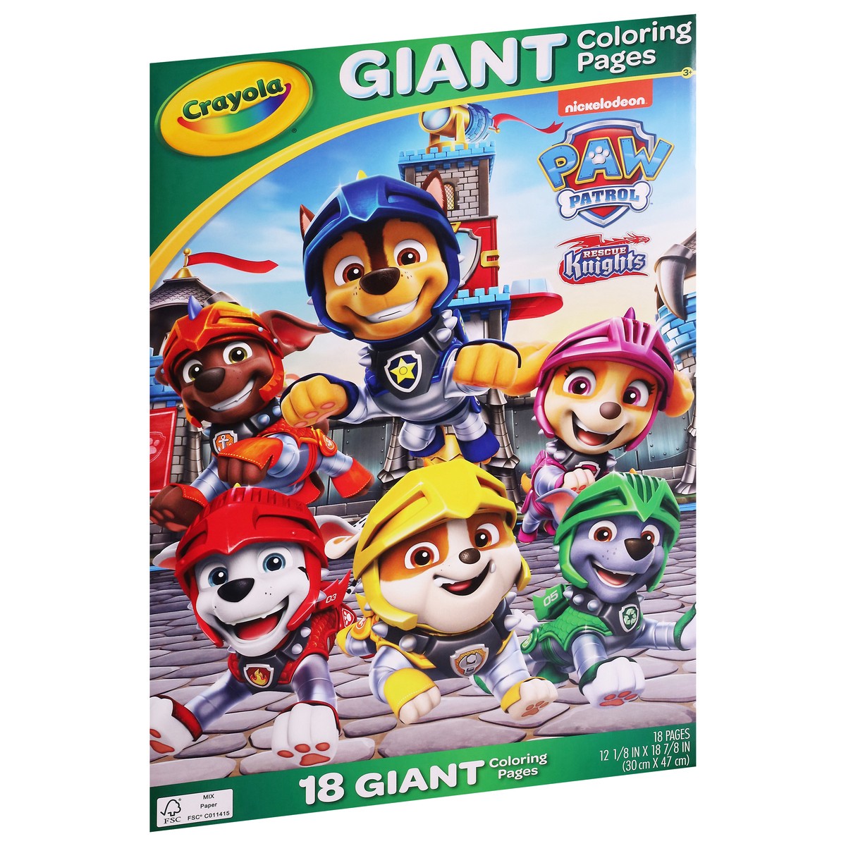 slide 4 of 4, Crayola Giant Paw Patrol Rescue Knights Coloring Pages 18 ea, 18 ct