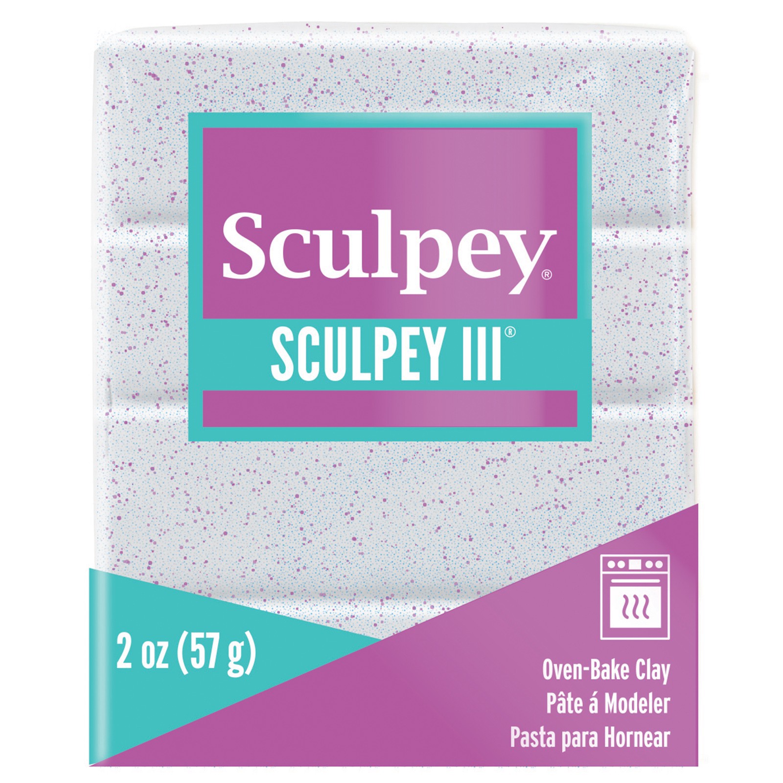 slide 2 of 2, 2oz. Sculpey Iii Glitter Oven-Bake Clay, 2 oz