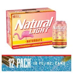 Natural Light Naturdays Light Beer, 12 Pack Beer, 12 FL OZ Cans, 4.2% ABV