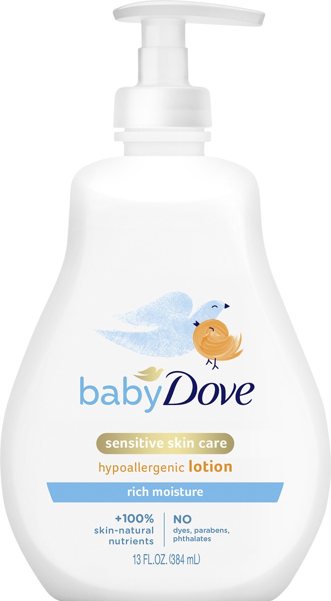 slide 1 of 4, Baby Dove Sensitive Skin Care Hypoallergenic Lotion 13 oz, 13 oz
