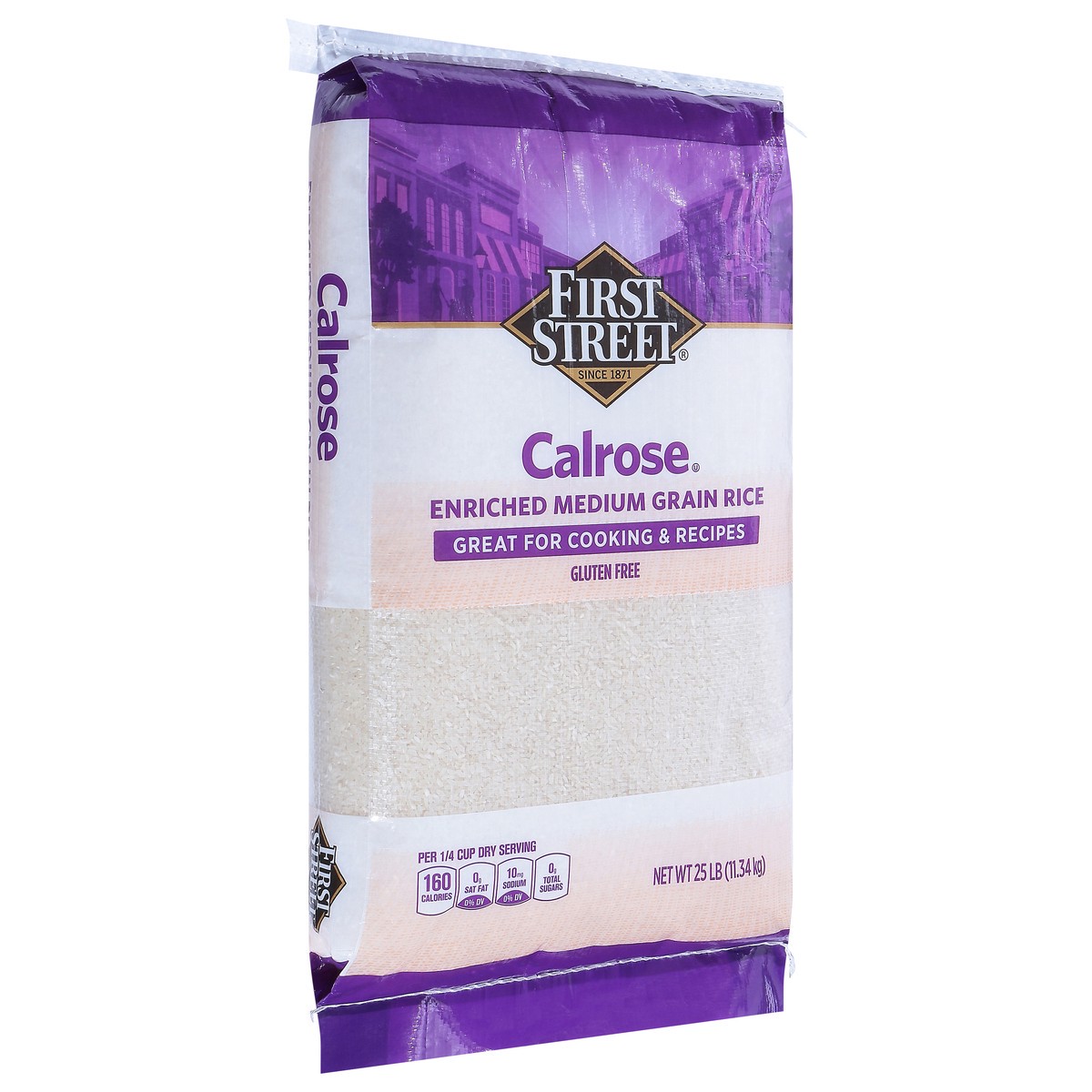 slide 2 of 4, First Street Calrose Rice, 25 lb