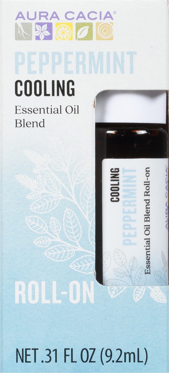 slide 11 of 13, Aura Cacia Roll-On Cooling Peppermint Essential Oil Blend 0.31 fl oz, 0.31 fl oz