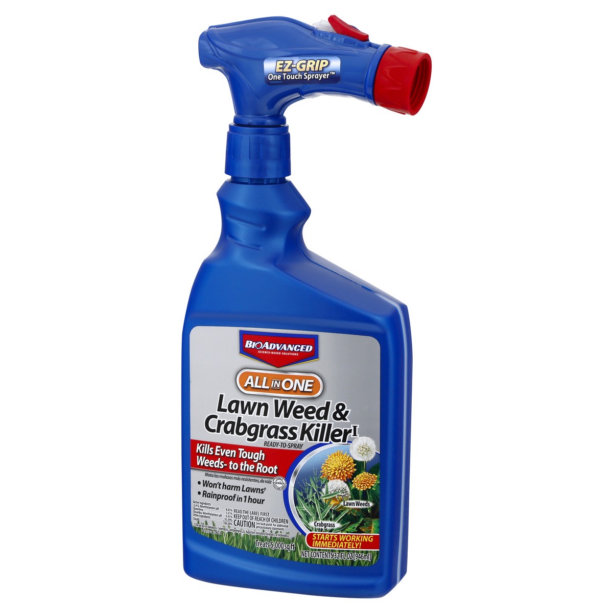 slide 9 of 12, Bioadvanced Lawn Weed & Crabgrass Killer 32 OZ, 32 oz