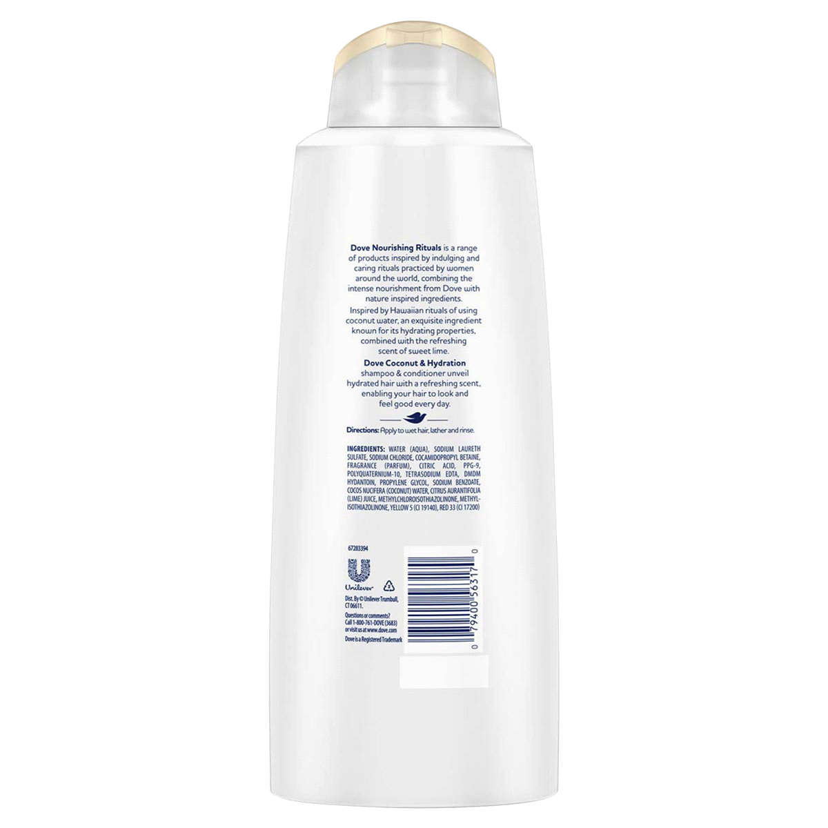 slide 3 of 5, Dove Nourishing Rituals Coco Hydration Shampoo 20.4Floz, 20.4 fl oz