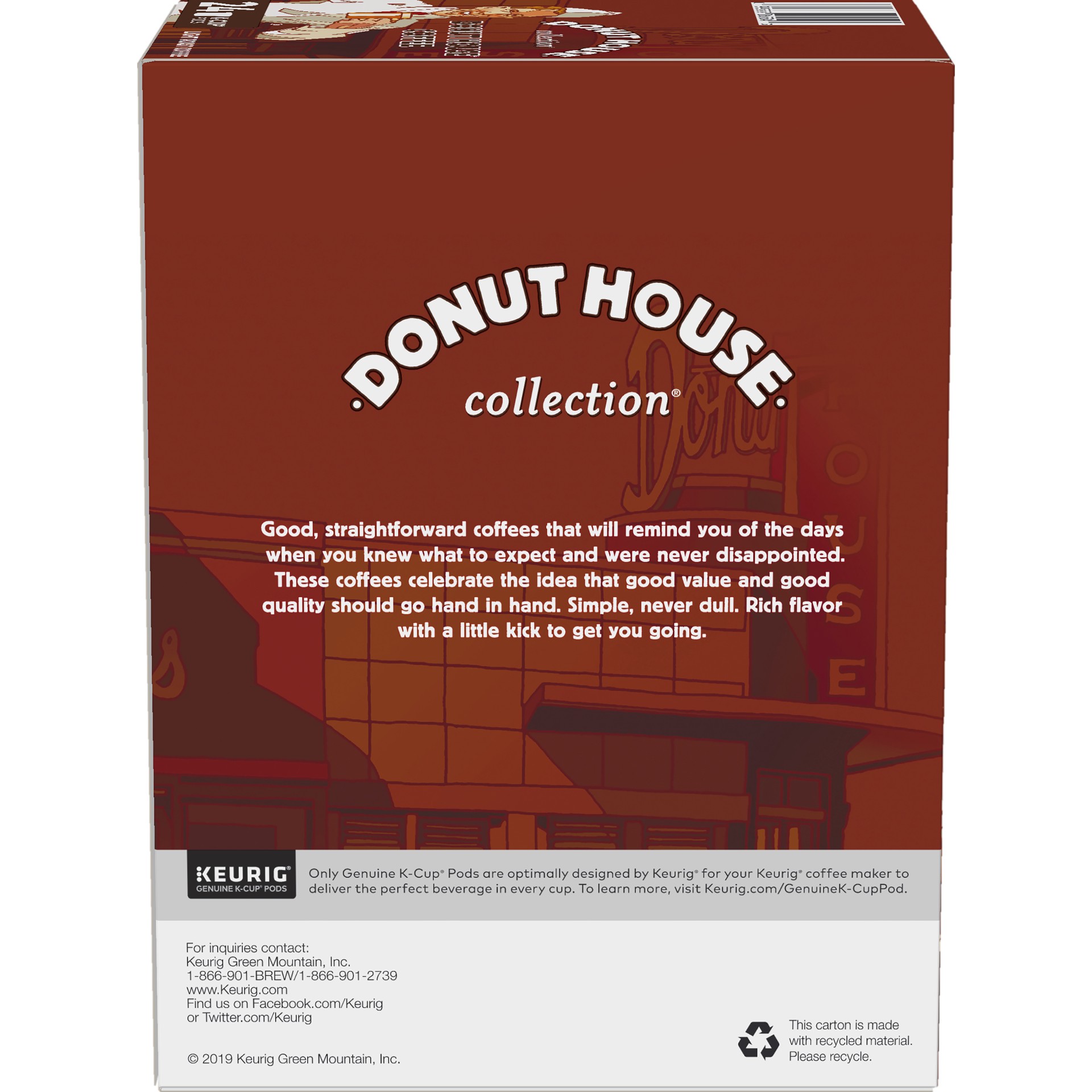 slide 2 of 5, Donut House Coffee Keurig Single-Serve K-Cup Pods, Light Roast Coffee, 24 Count, 24 ct