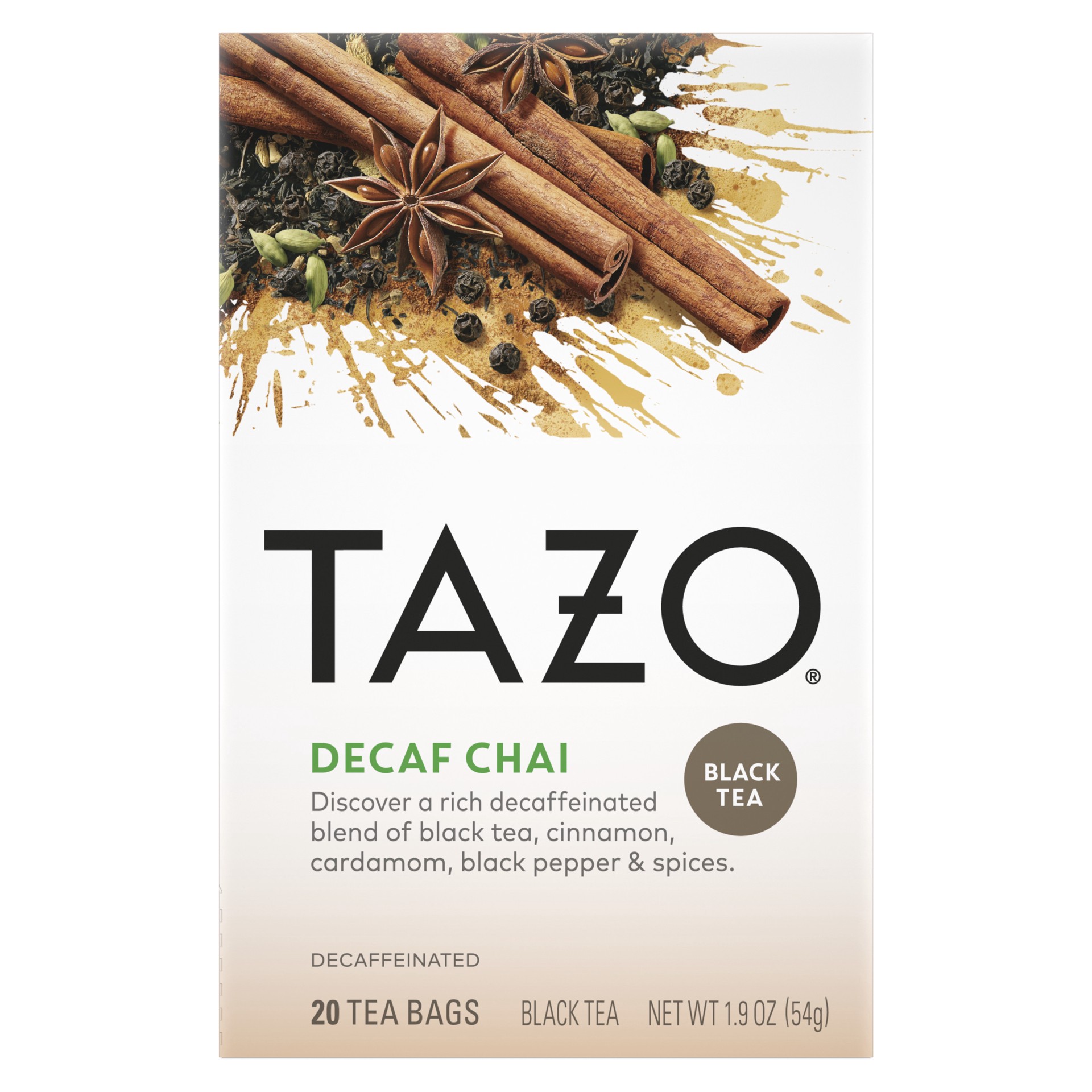 slide 1 of 5, TAZO Black Tea Bags Decaf Chai, 20 Count, 20 ct