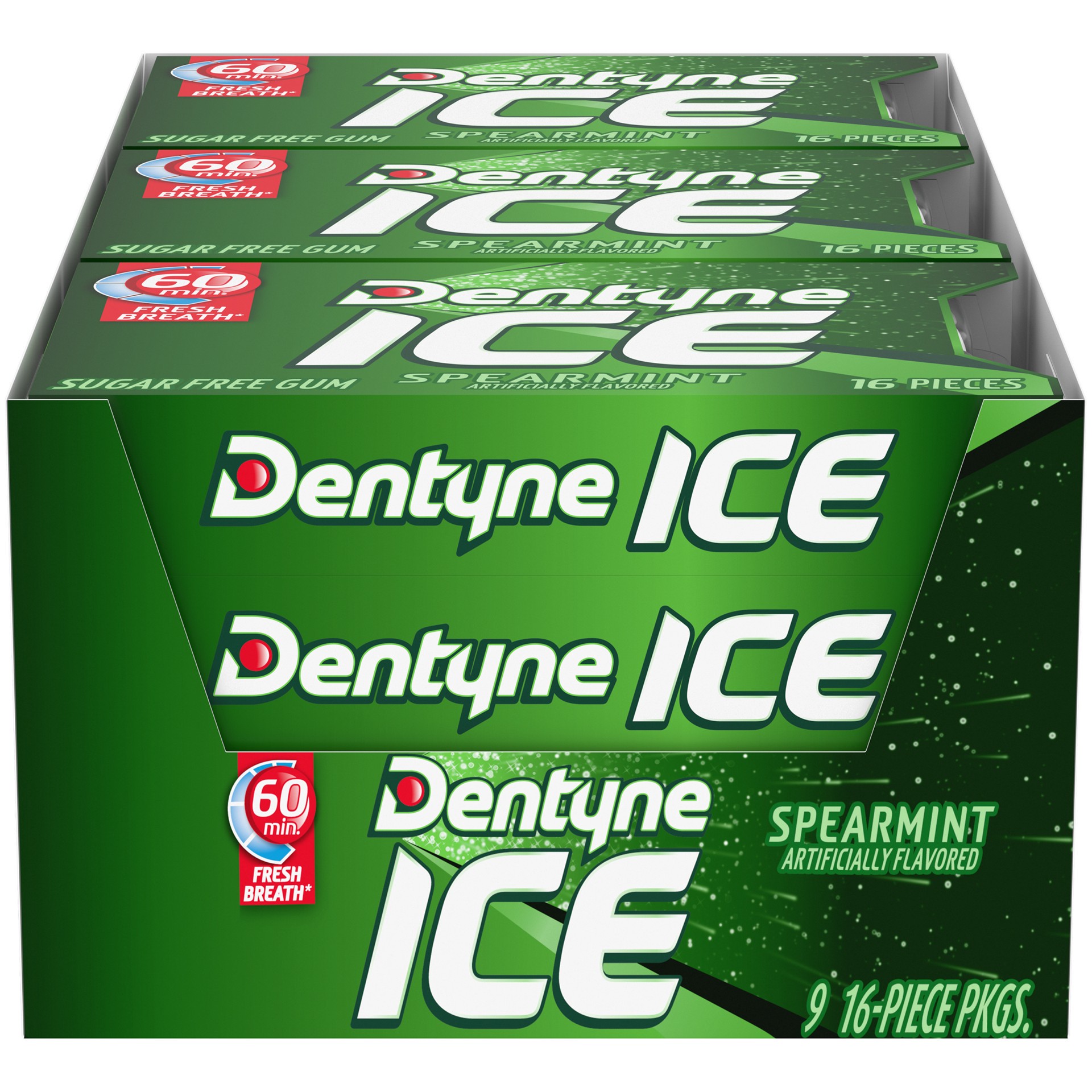 slide 1 of 9, Dentyne Ice Spearmint, 1 ct