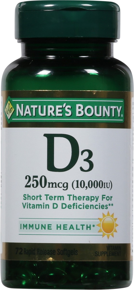 slide 3 of 9, Nature's Bounty Vitamin D 10,000 IU, 72 ct