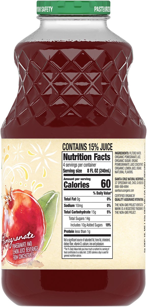 slide 8 of 8, Santa Cruz Organic Beverage - 32 fl oz, 32 fl oz