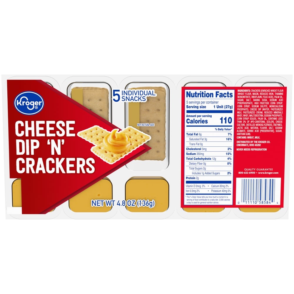 slide 1 of 1, Kroger Cheese and Crackers, 4.8 oz