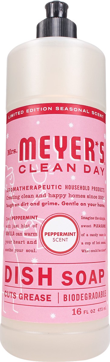 slide 4 of 5, Mrs. Meyer's Clean Day Liquid Dish Soap, Peppermint Scent, 16 Ounce Bottle, 16 oz